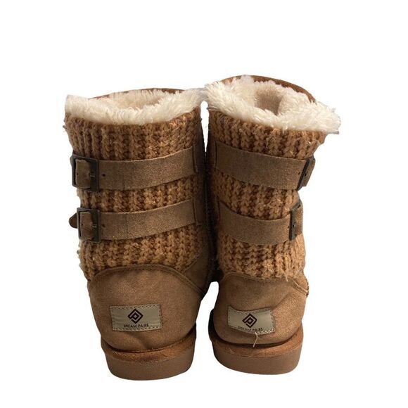 DREAM PAIRS Women’sSweaty-Buckle-K Suede Boots Tan Size 5 - Picture 2 of 12